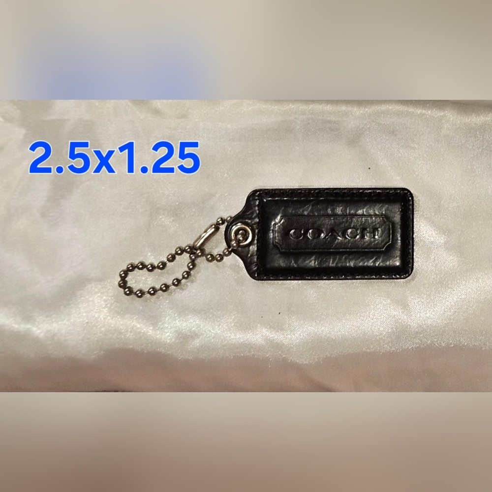 Coach Black Leather Hangtag